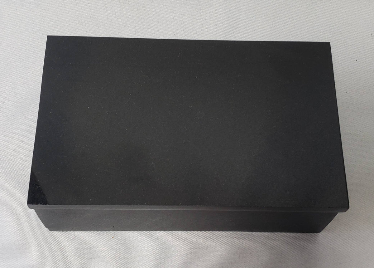 Handmade Absolute Black Granite Box, 8"×5" height 2 1/2" elegant storage box for all your needs