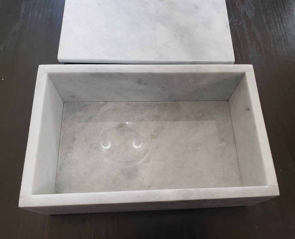 Handmade Ocean Silver Marble Box 8"×5" height 2 1/2" or message for custom size (personalization available) Free Shipping