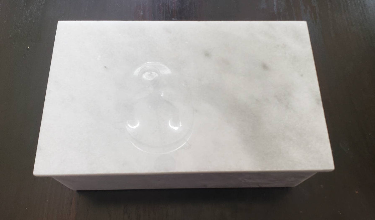 Handmade Ocean Silver Marble Box 8"×5" height 2 1/2" or message for custom size (personalization available) Free Shipping