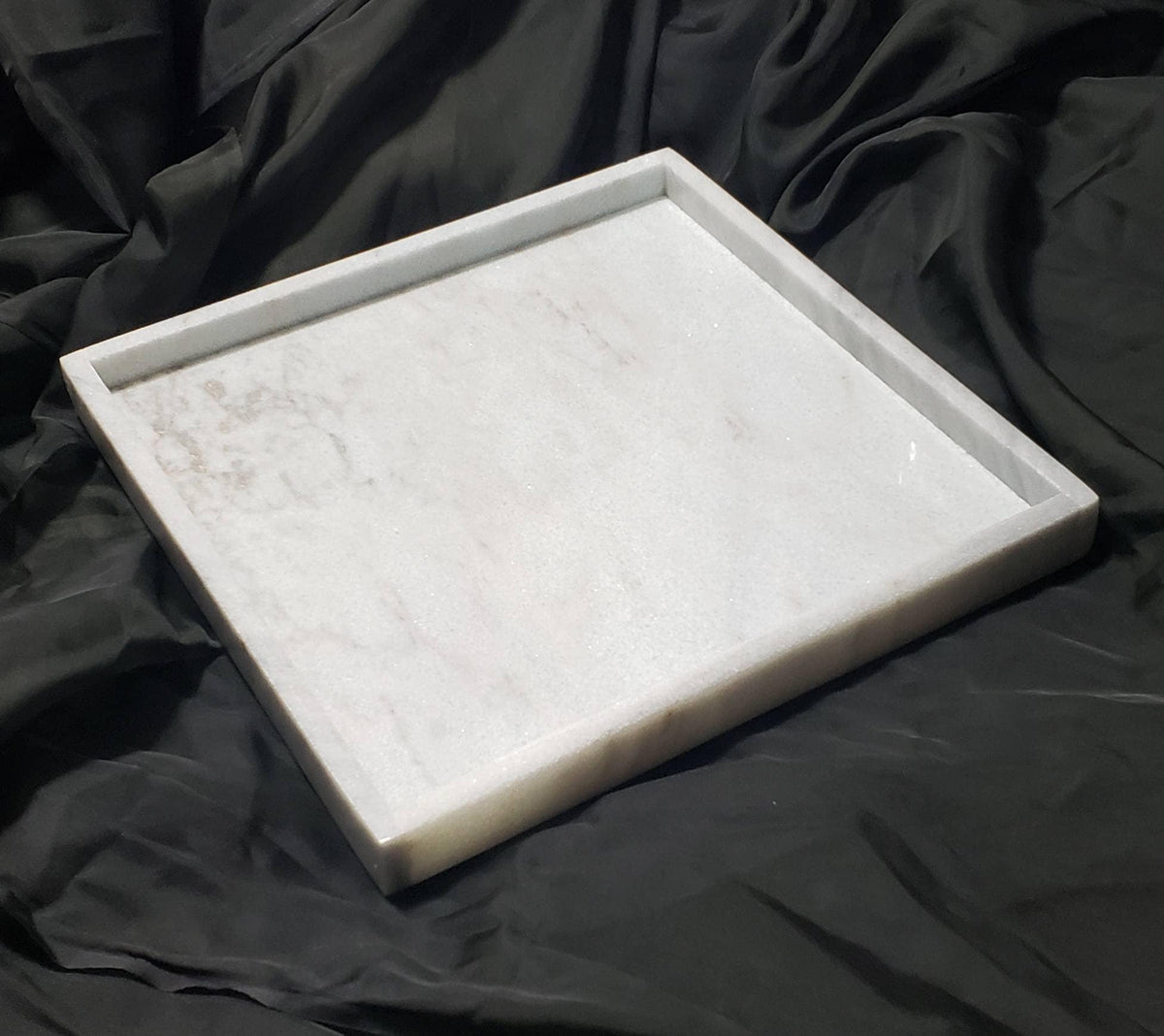 Handmade Ocean Silver Marble Tray 12" × 12" x 1"(height), Free Shipping Beautiful perfect for a housewarming gift. lovely centerpiece tray