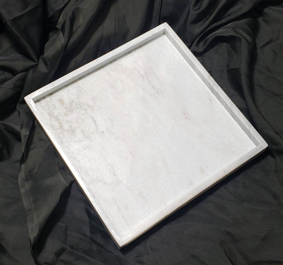 Handmade Ocean Silver Marble Tray 12" × 12" x 1"(height), Free Shipping Beautiful perfect for a housewarming gift. lovely centerpiece tray
