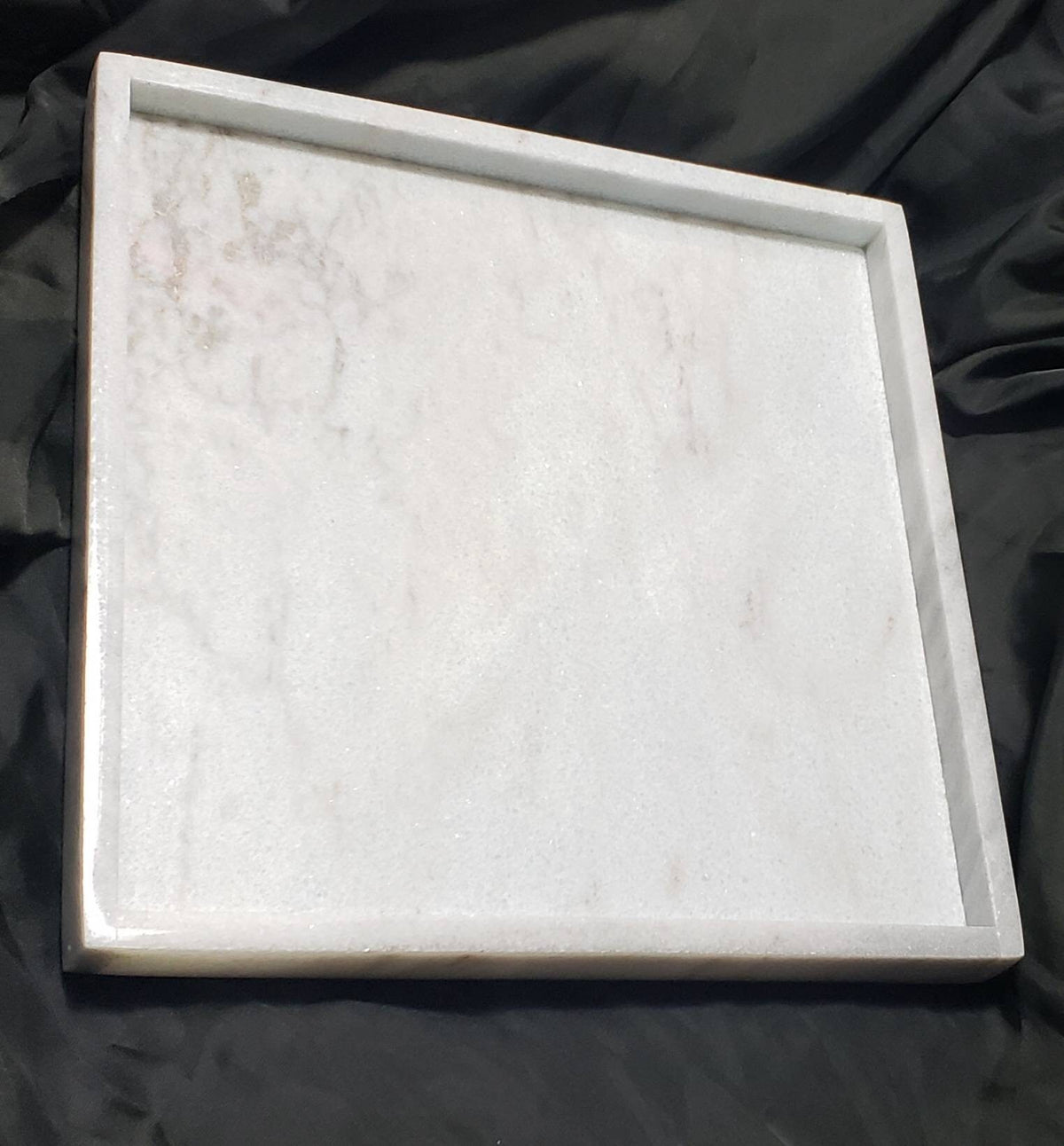 Handmade Ocean Silver Marble Tray 12" × 12" x 1"(height), Free Shipping Beautiful perfect for a housewarming gift. lovely centerpiece tray