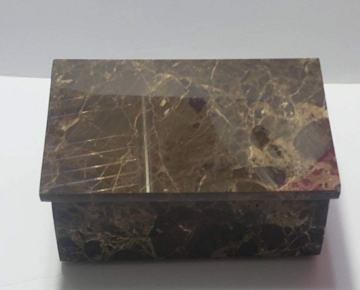 Handmade Marble Box  7" × 4 1/2" height 3" available in a variety of stone types Free Shipping
