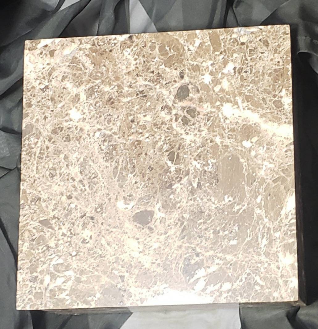 Handmade Emperador Light Marble Box 7 3/4"×7 3/4" height 3 5/8" Free Shipping