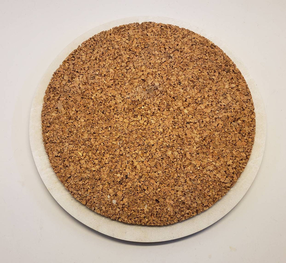 Handmade Vanilla Brushed Marble,  Hot plate. Perfect to protect your table from hot pots and pans 9" available in 3 shapes.