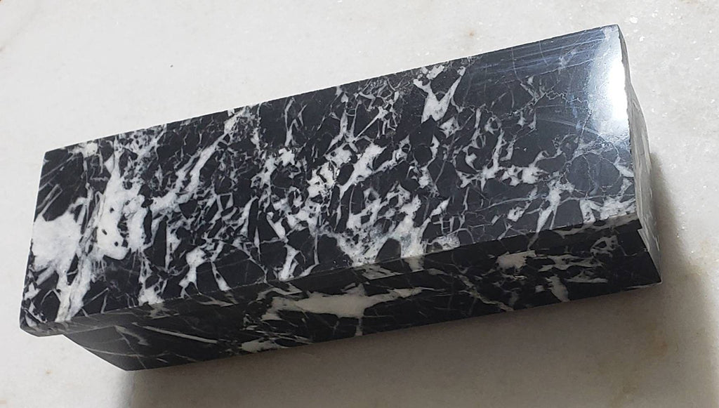 Mixed White Nero Marquina Pill box marble box 7"×2 1/4" height 2 1/2" with weakly pill organizer FREE SHIPPING