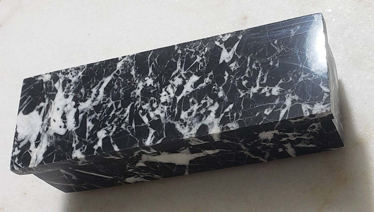Mixed White Nero Marquina Pill box marble box 7"×2 1/4" height 2 1/2" with weakly pill organizer FREE SHIPPING