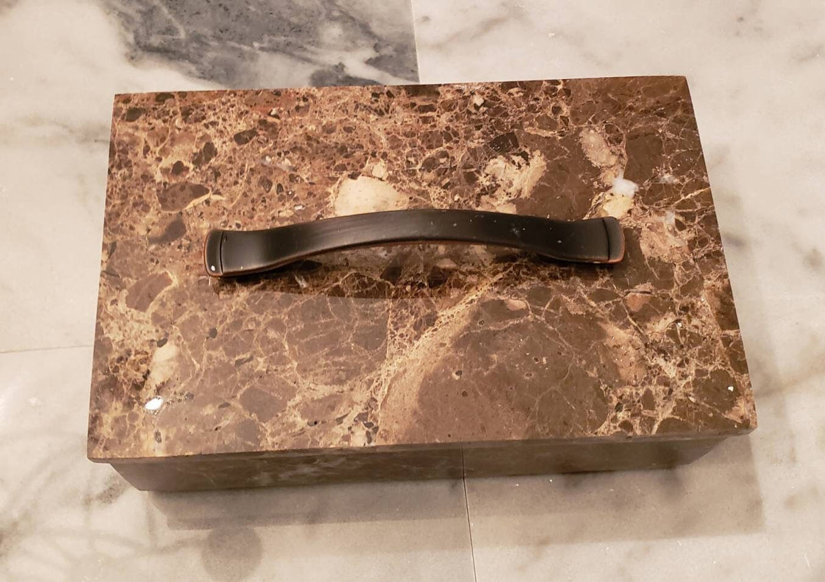 Marble Box With Handle Available in your choice of Marbles 8"×5" height 2 1/2" or message for custom size Free Shipping