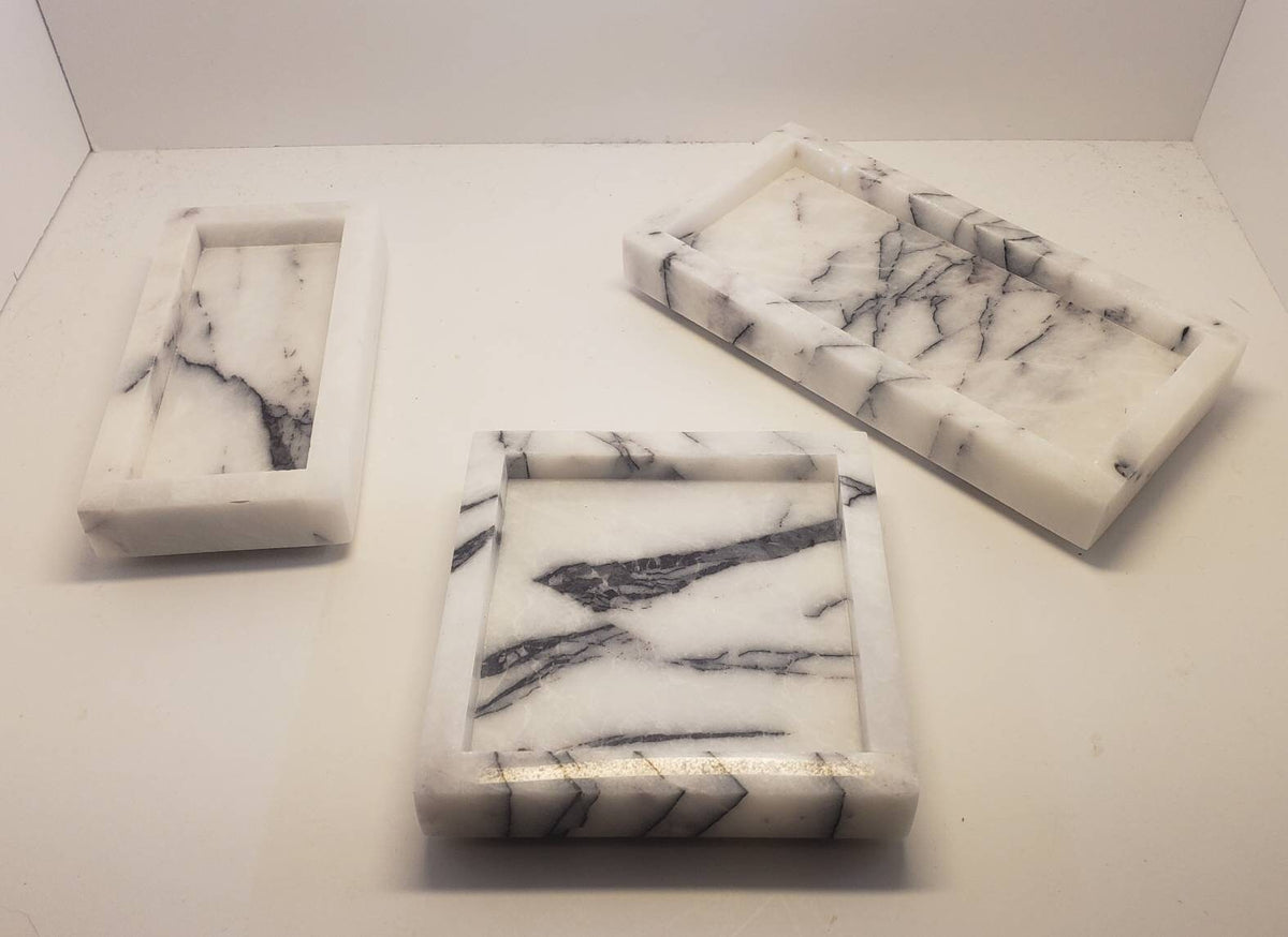 Marble/Granite Tray in your choice of sizes and stone types , perfect for your nightstand,  FREE SHIPPING
