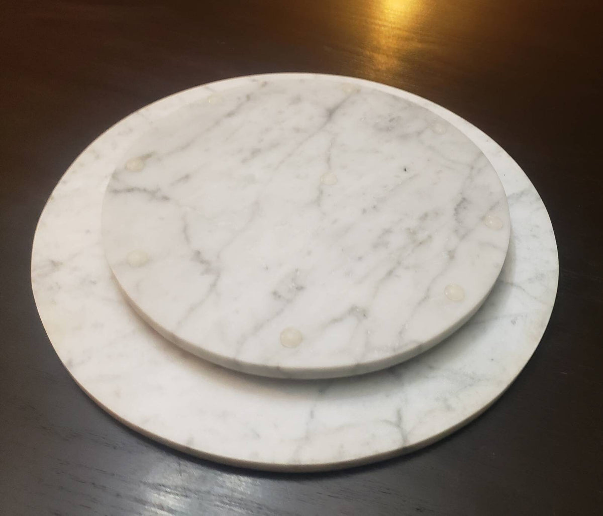 Handmade Stone Lazy Susan: Elegant Table Centerpiece, 12 inch
