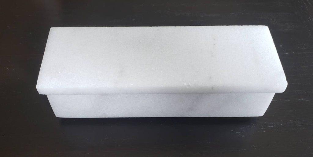 Glacier White marble pill shorter box 7"×2 1/4" height 2 3/8" with weakly pill organizer FREE SHIPPING