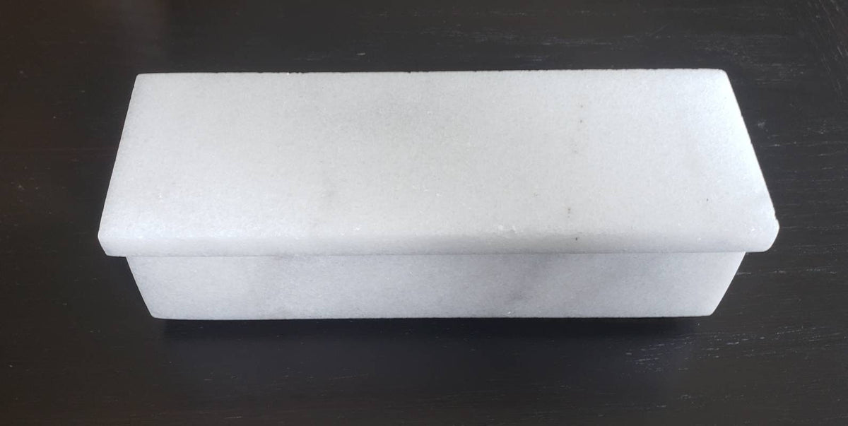 Glacier White marble pill shorter box 7"×2 1/4" height 2 3/8" with weakly pill organizer FREE SHIPPING
