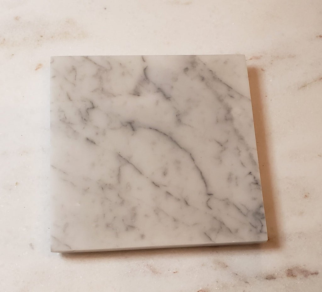 Bianco Carrara Marble stone cooling pad for Guinea Pig, Chinchilla,  Hamster etc... available in many sizes.