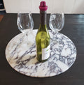 Amaretto Viola Purple Marble Circle Trivets / Tabletops / Decorative Marble Pieces in many sizes FREE SHIPPING