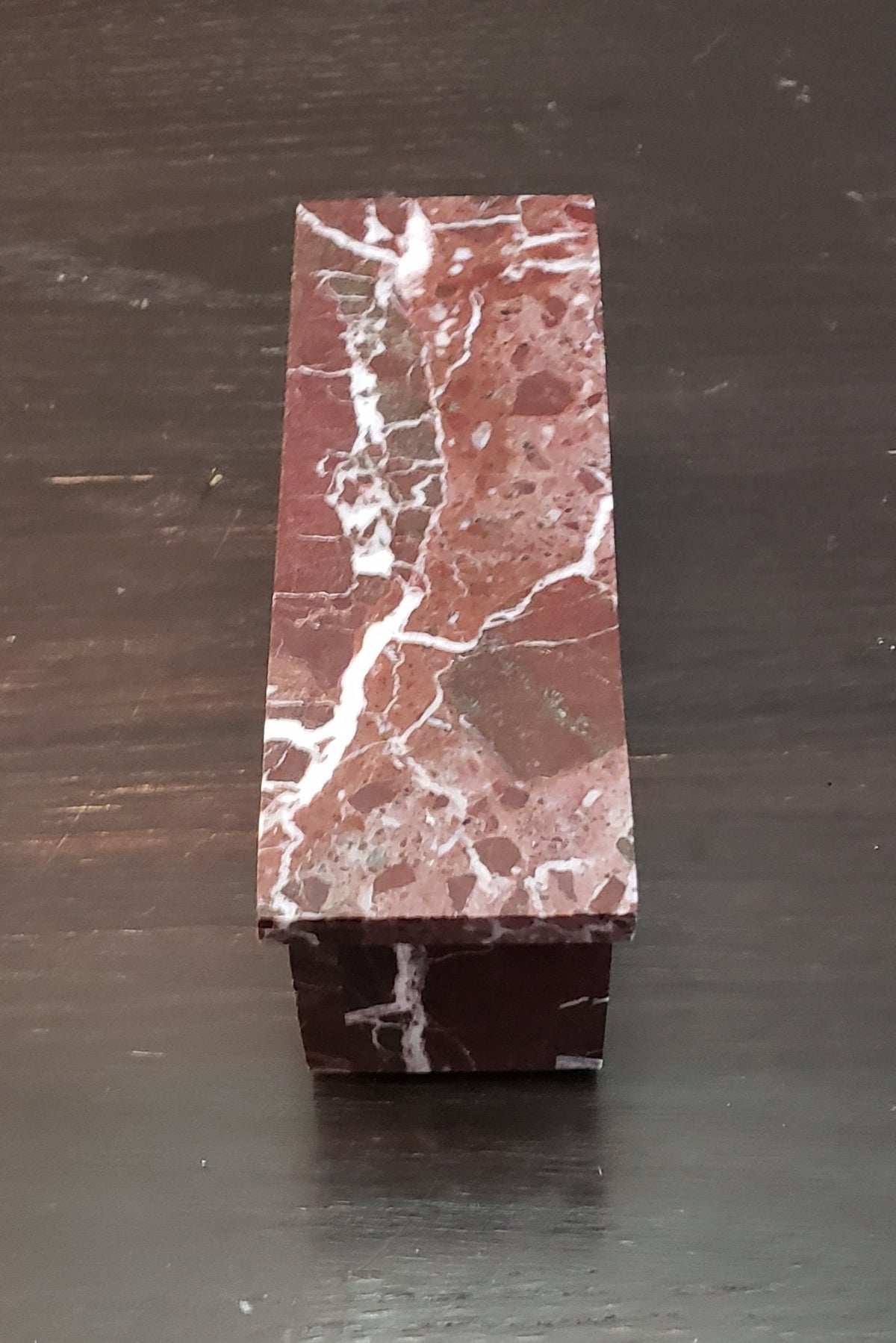Rosso Levanto Red Marble Pill box marble box 7"×2 1/4" height 2 3/8" box with weakly pill organizer FREE SHIPPING