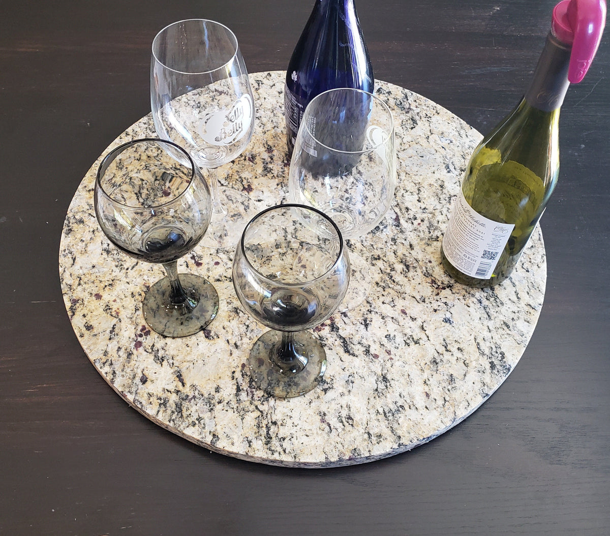 Saint Cecilia Granite Circle Tabletops / Trivets Decorative Granite Pieces 1/2" thick in many sizes FREE SHIPPING