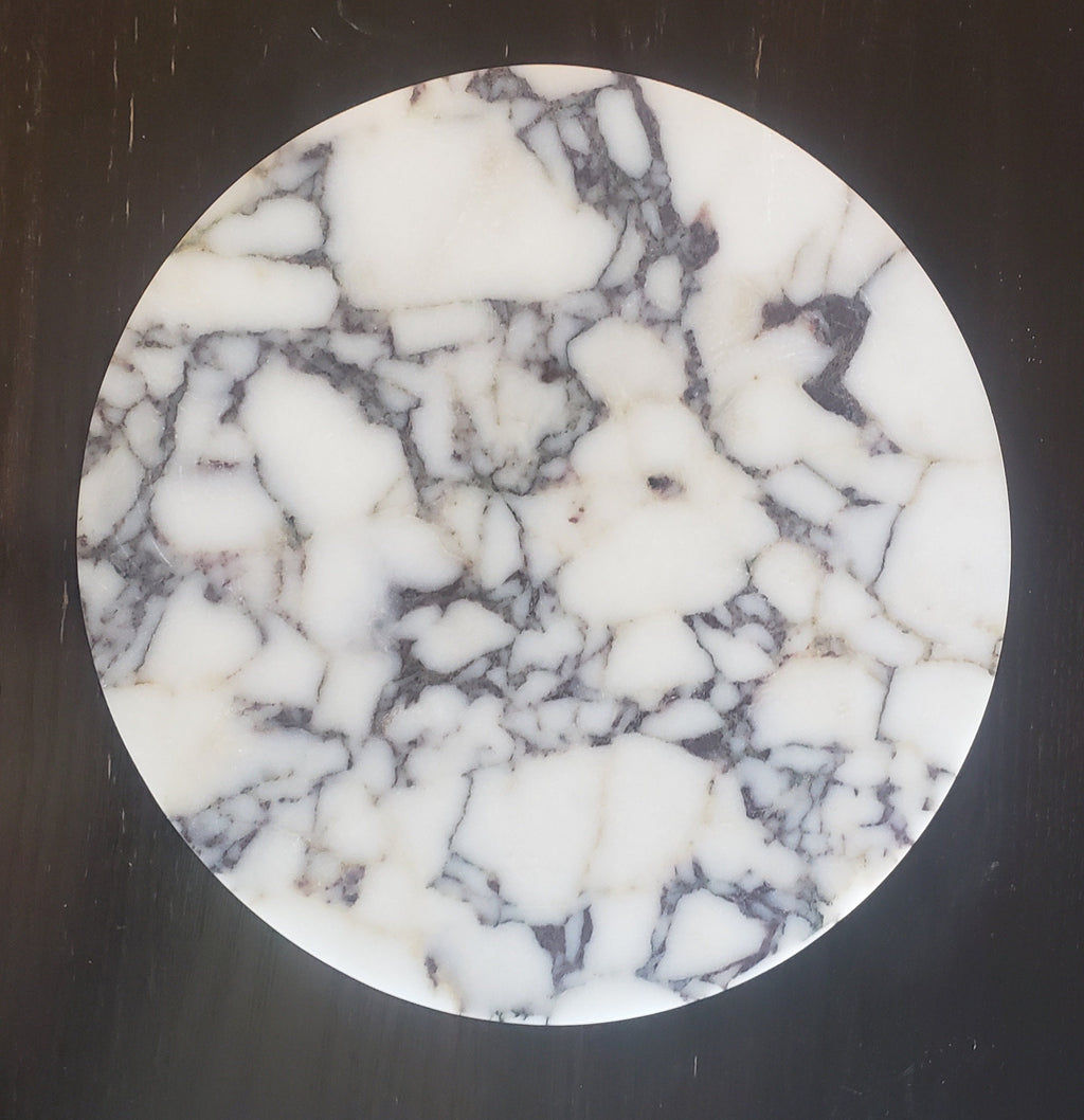 Amaretto Viola Purple Marble Circle Trivets / Tabletops / Decorative Marble Pieces in many sizes FREE SHIPPING