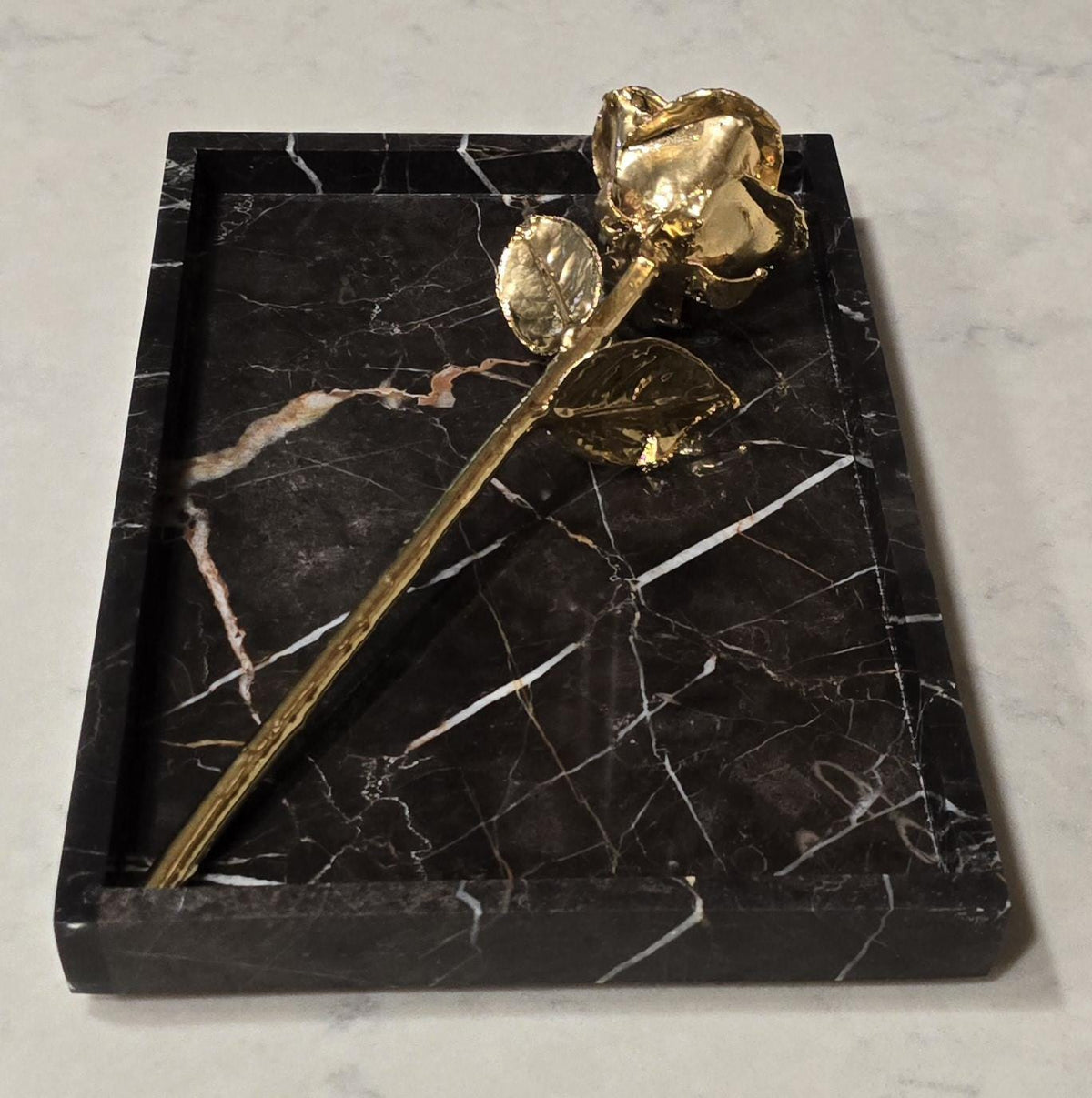 Handmade Saint Laurent Marble Tray 12" × 8" x 1"(height)Handmade, Free Shipping, Beautiful, Beautiful perfect for a housewarming gift.