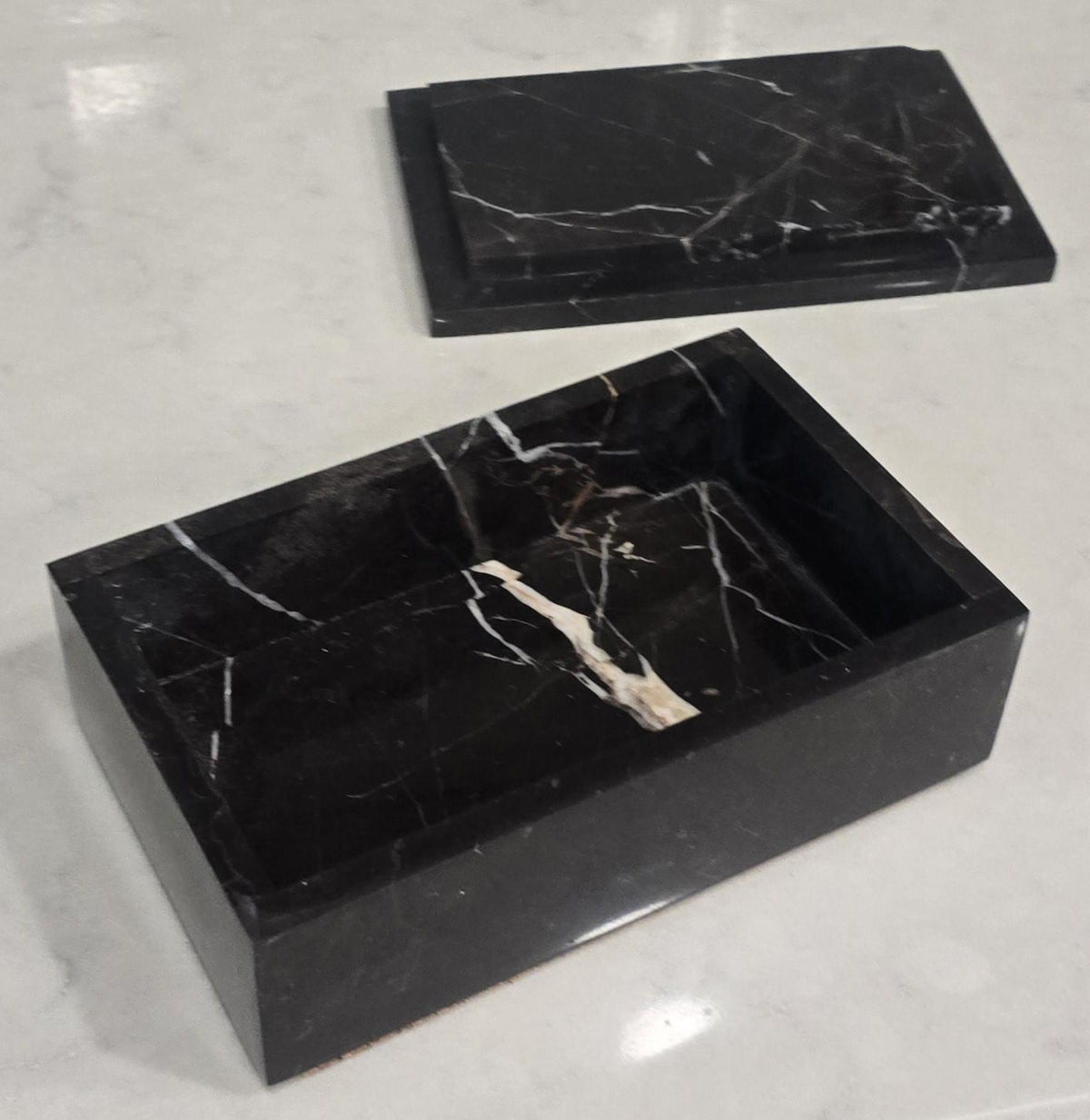 Saint Laurent Brown Marble Box 8"×5" height 2 1/2" or message for custom size  Free Shipping