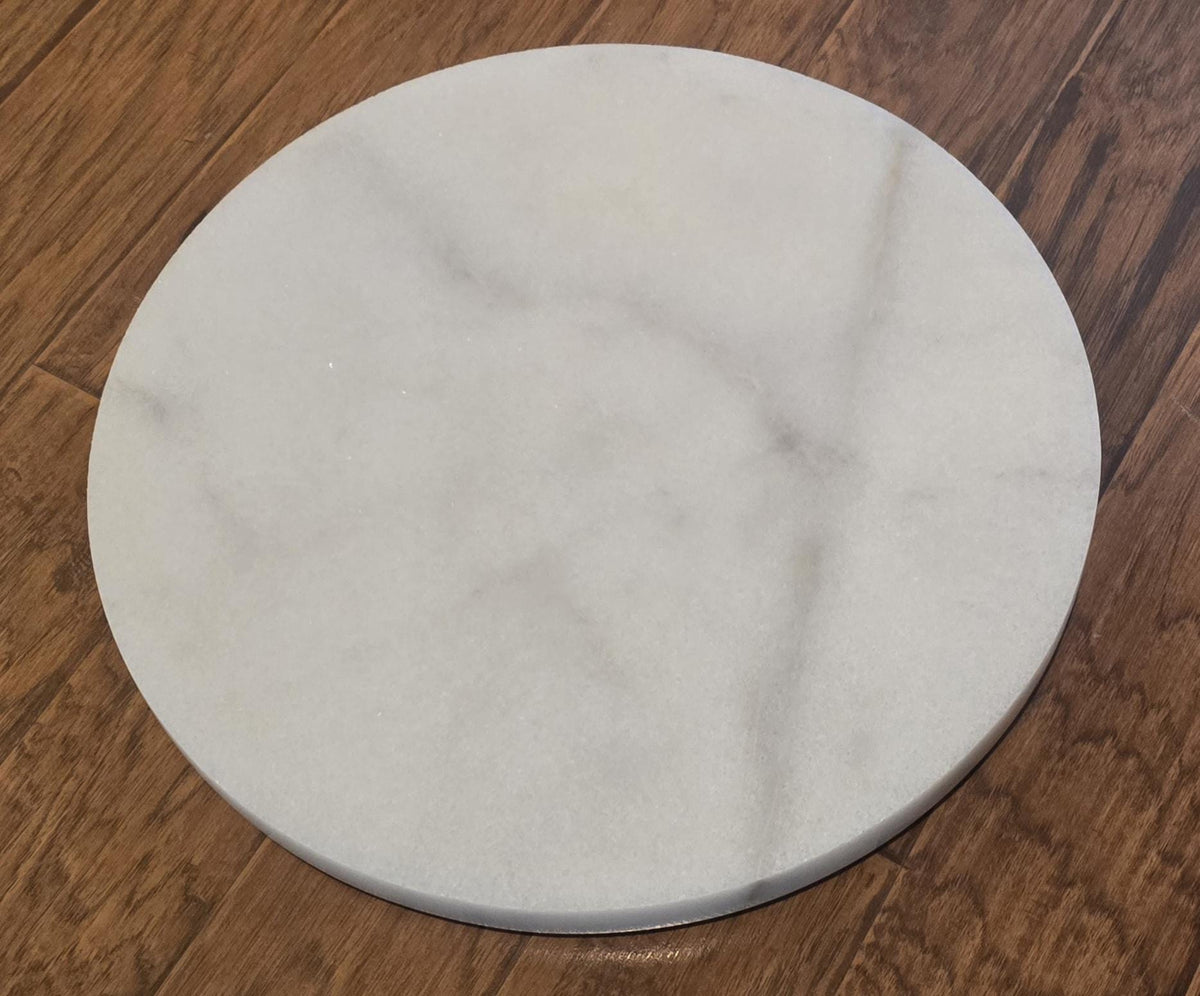 1" thick Chateau Carrara marble Trivets 6",7",8",9",10",11",12",13",14",15",16" available in a variety of shapes
