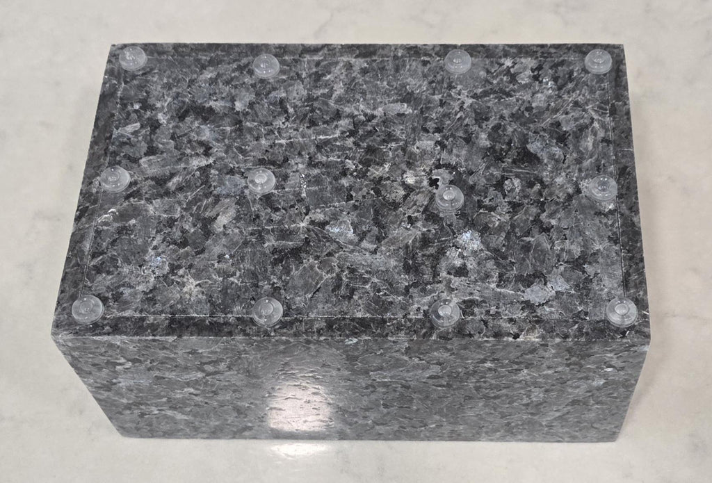3 Tiered Blue Pearl Granite Jewelry box 9 1/2" × 6" height 4 3/4" Handmade Handcrafted Free Shipping