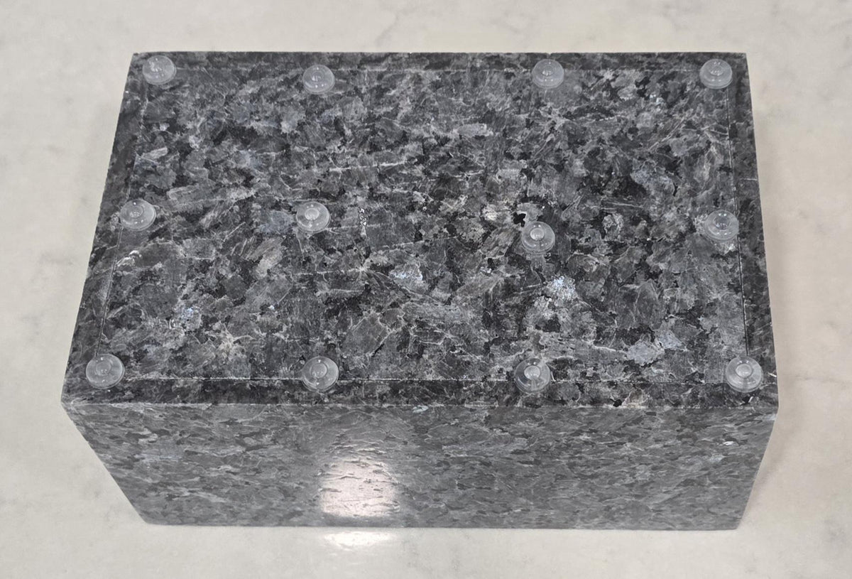 3 Tiered Blue Pearl Granite Jewelry box 9 1/2" × 6" height 4 3/4" Handmade Handcrafted Free Shipping
