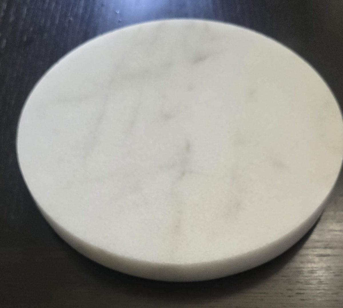 1" thick Chateau Carrara marble Trivets 6",7",8",9",10",11",12",13",14",15",16" available in a variety of shapes