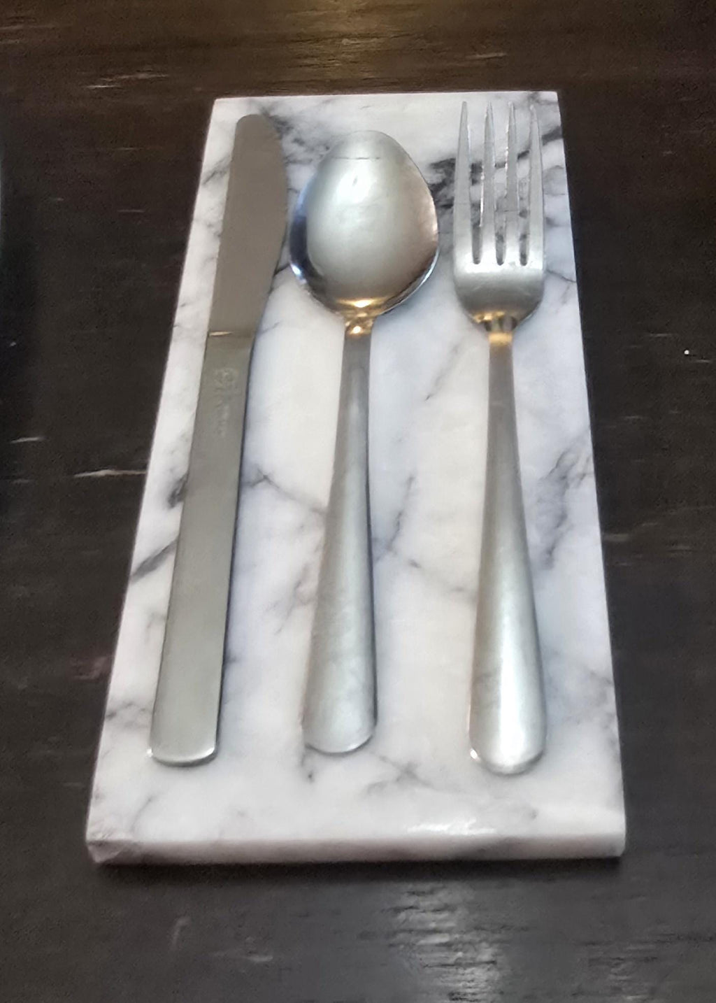 Amethyst Blue Marble Silverware Platter 9" 3 3/4" (set of 4)  for your Silverware and elegant dinner service beautiful pieces