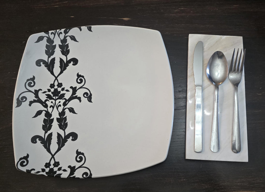 Sienna Azul Marble Silverware Platter(set of 4) for your Silverware and elegant dinner service beautiful pieces for your flatware