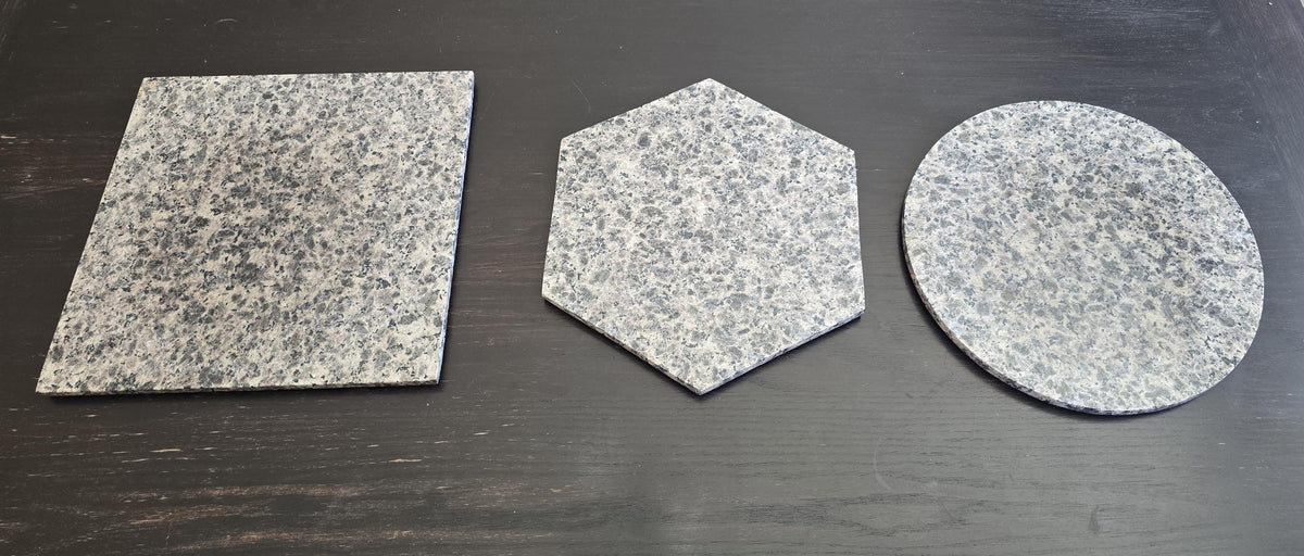 Beige Mara Granite Trivets,  Hot plate. Perfect to protect your table from hot pots 12" circle, also square, and hexagon. Free Shipping