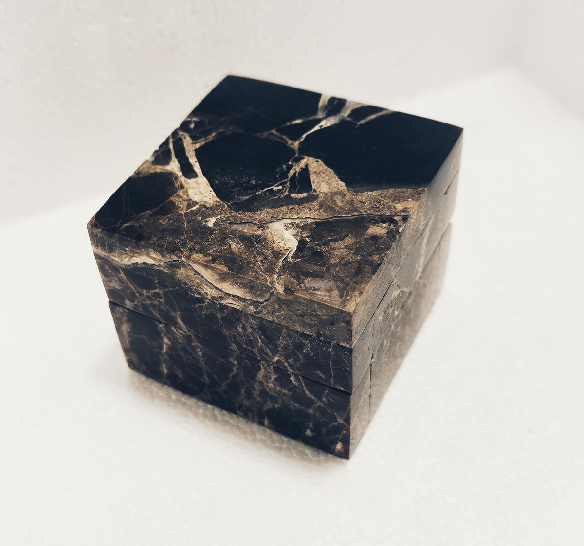 Emperador Dark Marble Ring Box a beautiful box perfect for a proposal or display a perfect keepsake that will be treasure forever