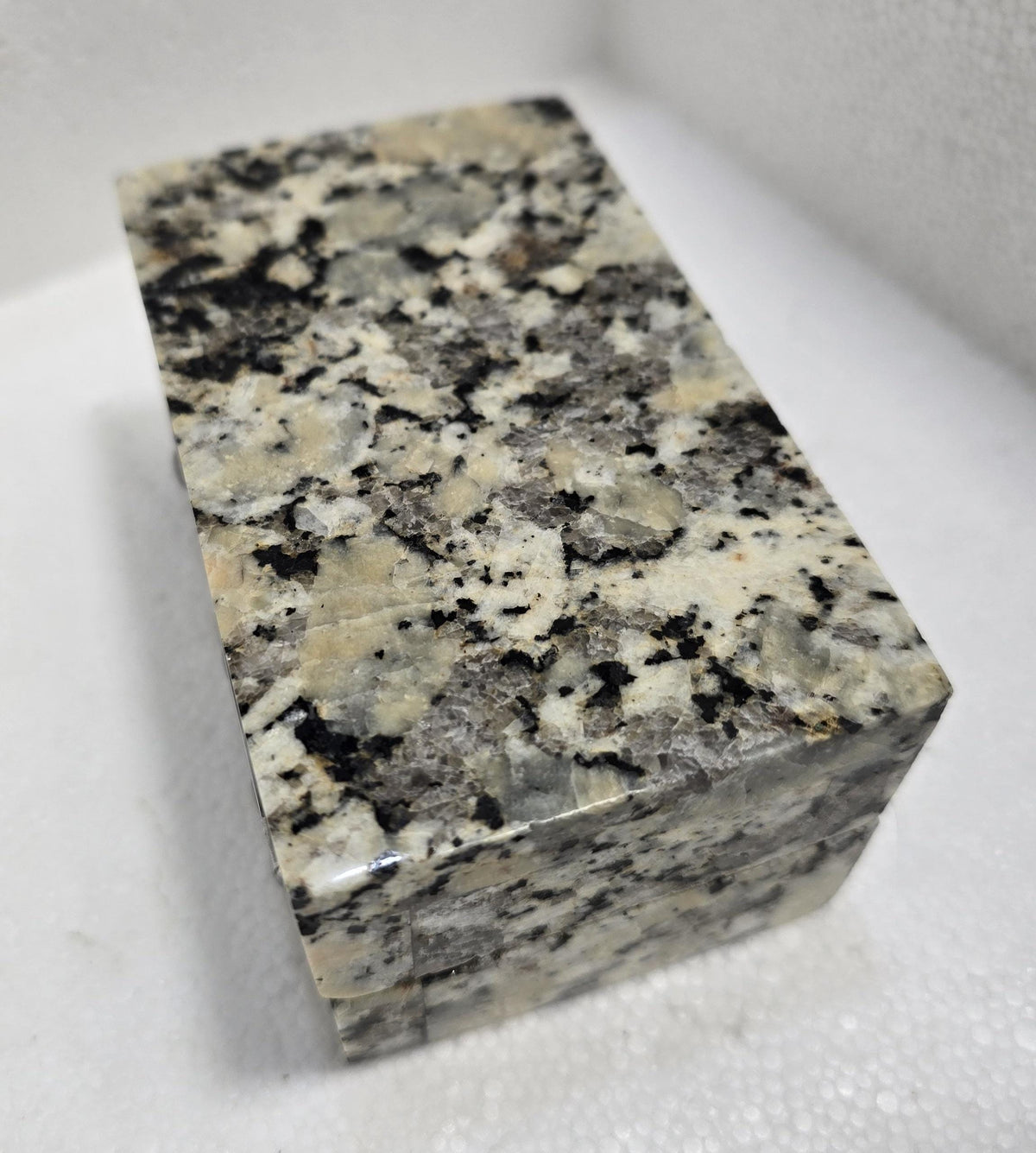 Rockville White Granite Double Ring Box a beautiful box perfect for a proposal or display a perfect keepsake that will be treasure forever