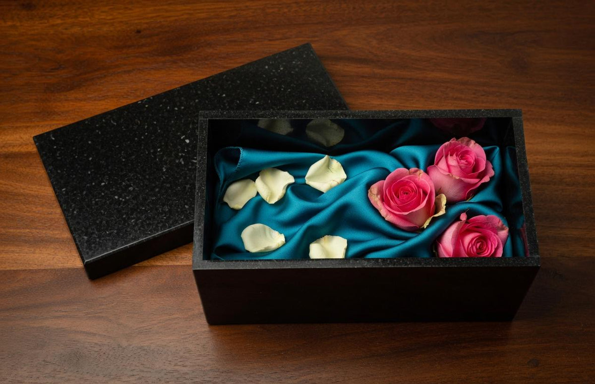 Handmade Absolute Black Granite Box 12"×6" height 6" personalization available  free shipping to The United States