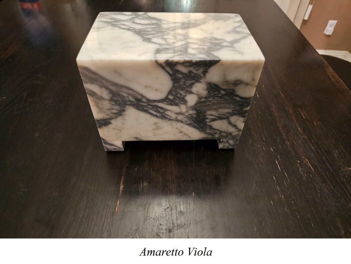 Handmade Stone Pet Urn 8 1/2" x 5 1/2" Height 6 1/2" avaliable in a variety of stone types and colors. Free Shipping.