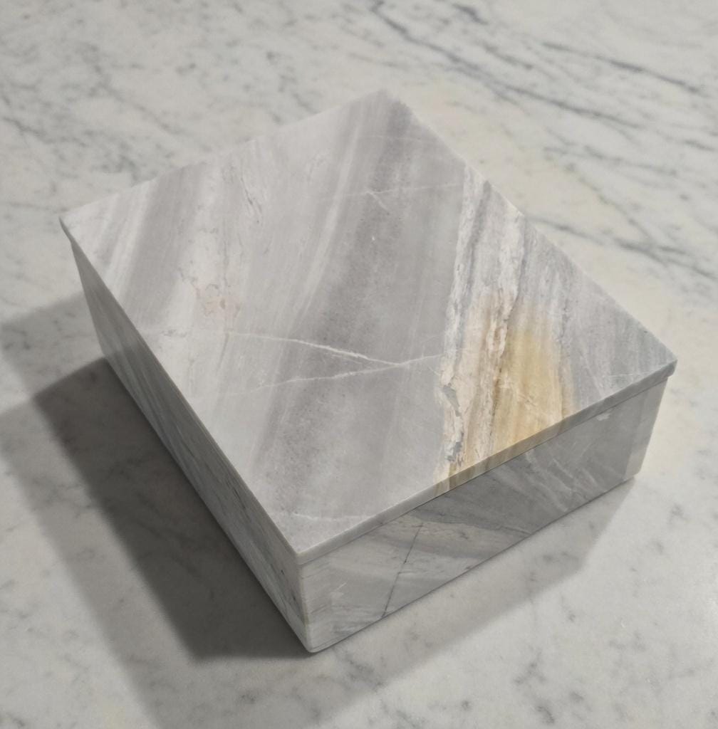 Handmade Sienna Azul Marble extra large box 15"×10" × height 4" an elegant large storage box beautiful addition Free Shipping