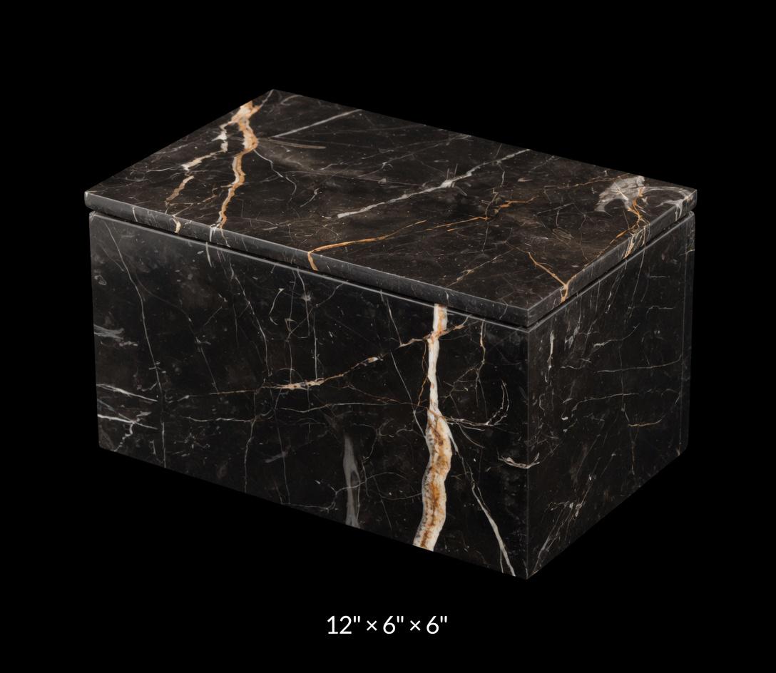 Handmade Saint Laurent Marble Box 12"×6" height 6" a beautiful keepsake that will be treasured for generations FREE SHIPPING