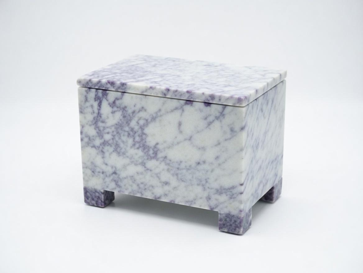 Handmade Stone Pet Urn 8 1/2" x 5 1/2" Height 6 1/2" avaliable in a variety of stone types and colors. Free Shipping.