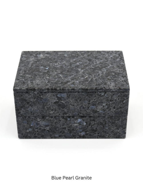 3 Tiered Blue Pearl Granite Jewelry box 9 1/2" × 6" height 4 3/4" Handmade Handcrafted Free Shipping