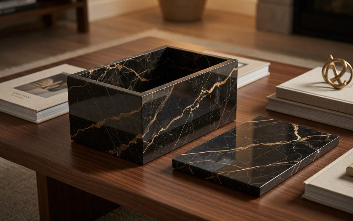 Handmade Saint Laurent Marble Box 12"×6" height 6" a beautiful keepsake that will be treasured for generations FREE SHIPPING