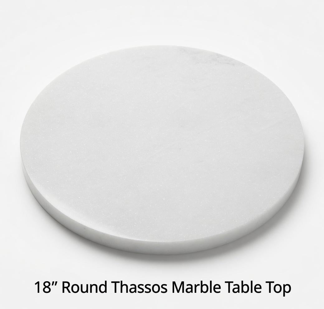 Large Thassos Marble Trivets / Tabletops / Decorative Marble Circles in many sizes FREE SHIPPING