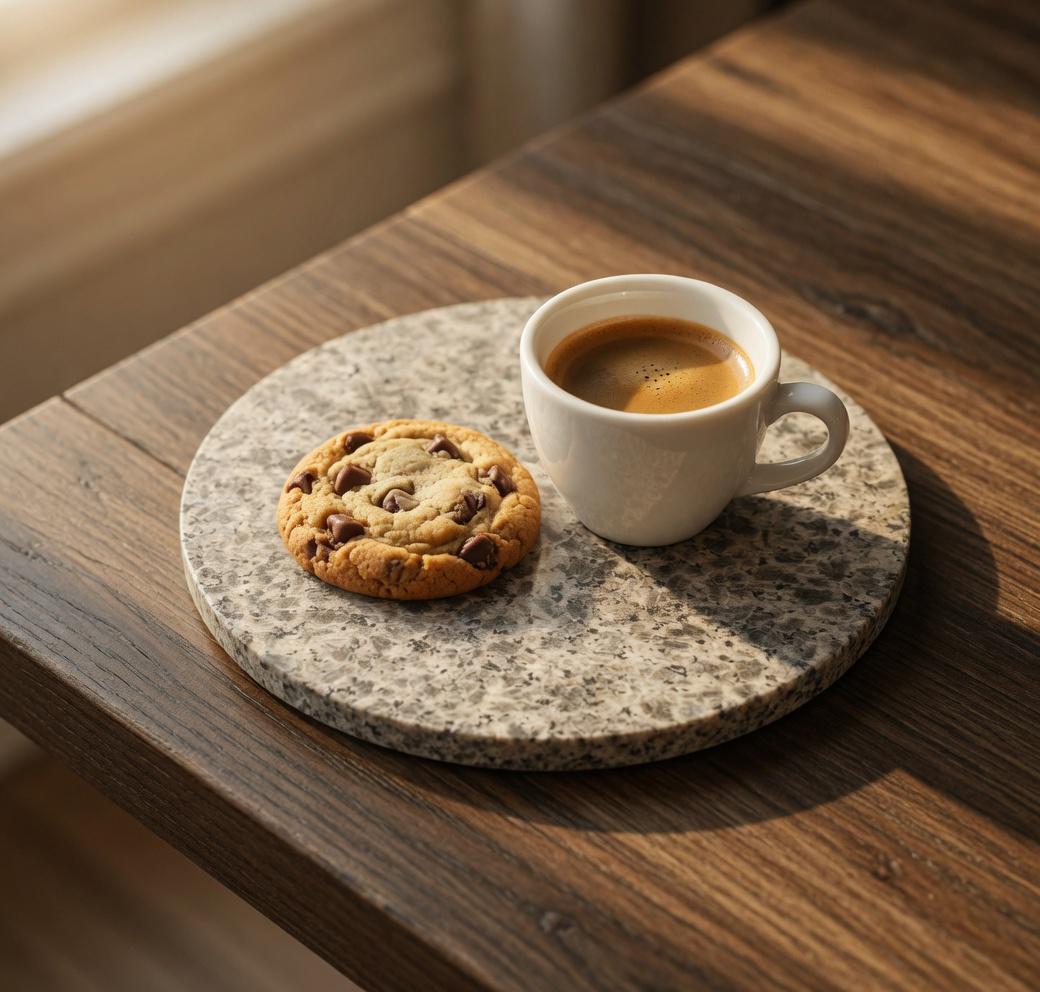 Beige Mara Granite Trivets,  Hot plate. Perfect to protect your table from hot pots 6" circle, also square, and hexagon. Free Shipping