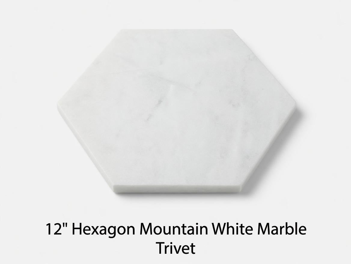 Large Mountain White Marble Trivets Up to 24 inches/ Tabletops / Decorative Marble Pieces in many shapes and sizes FREE SHIPPING