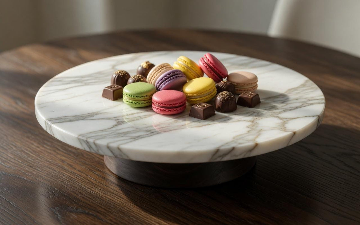 Handmade Stone Lazy Susan 12" diameter available in a variety of stone types perfect for an elegant addition for your table FREE SHIPPING.
