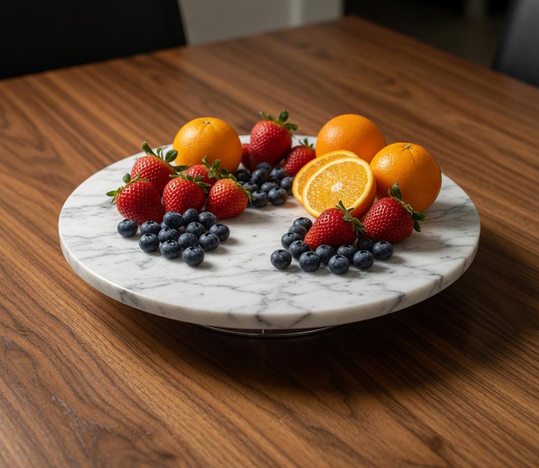 Handmade Stone Lazy Susan 12" diameter available in a variety of stone types perfect for an elegant addition for your table FREE SHIPPING.