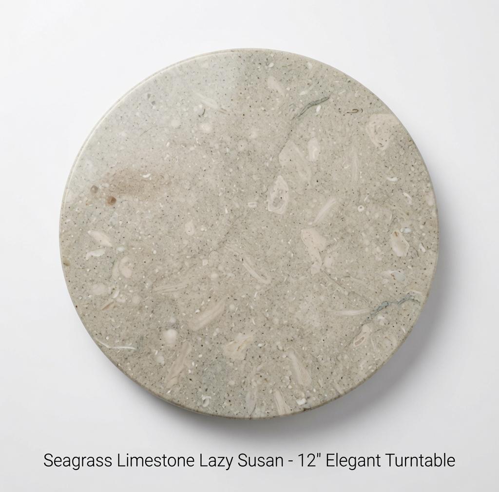 Handmade Marble Lazy Susan: Elegant Stone Turntable 12" available in many stone types