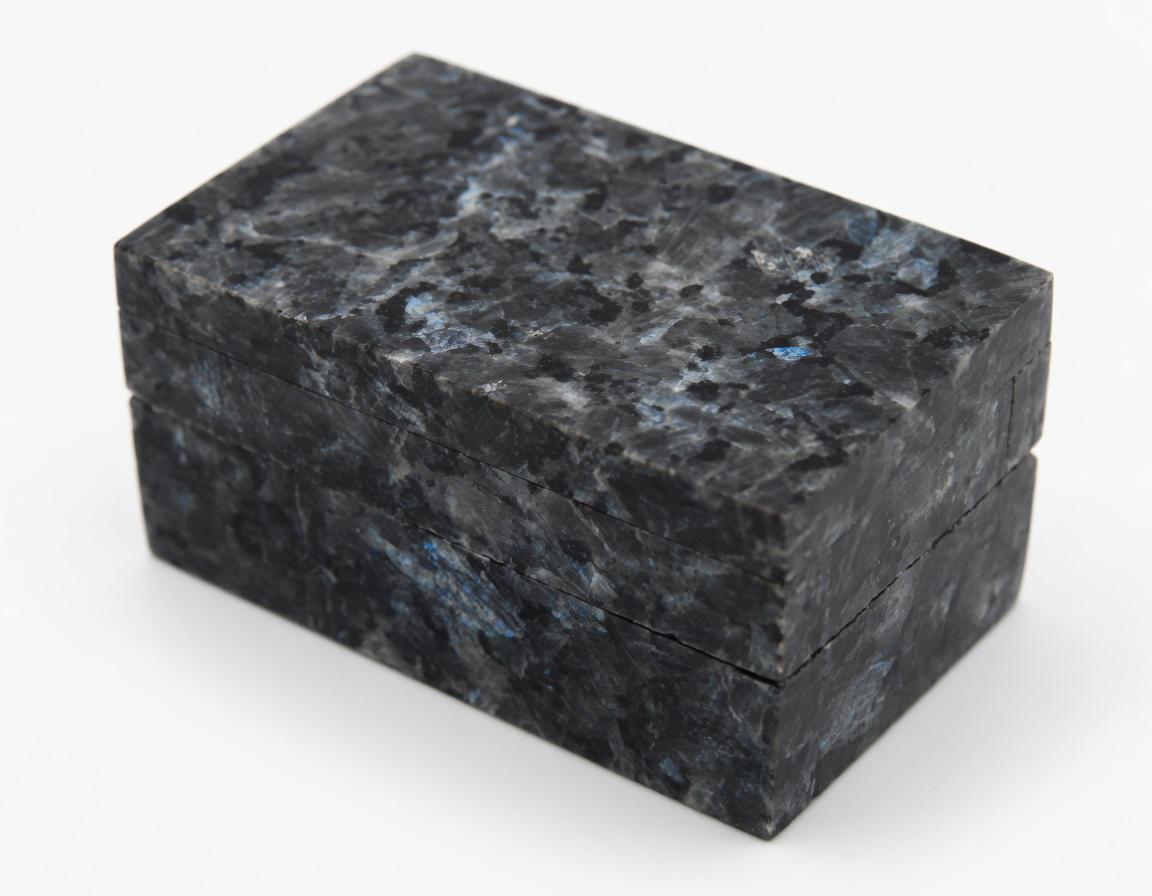 Blue Pearl Granite Double Ring Box a beautiful box perfect for a proposal or display a perfect keepsake that will be treasure forever