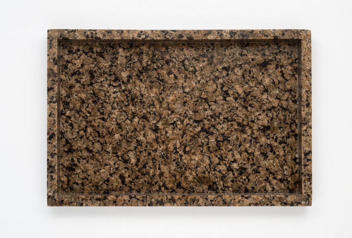 Handmade Tropical Brown Granite Tray 10"×6 3/4" height 1" A deep dark brown and beige FREE SHIPPING