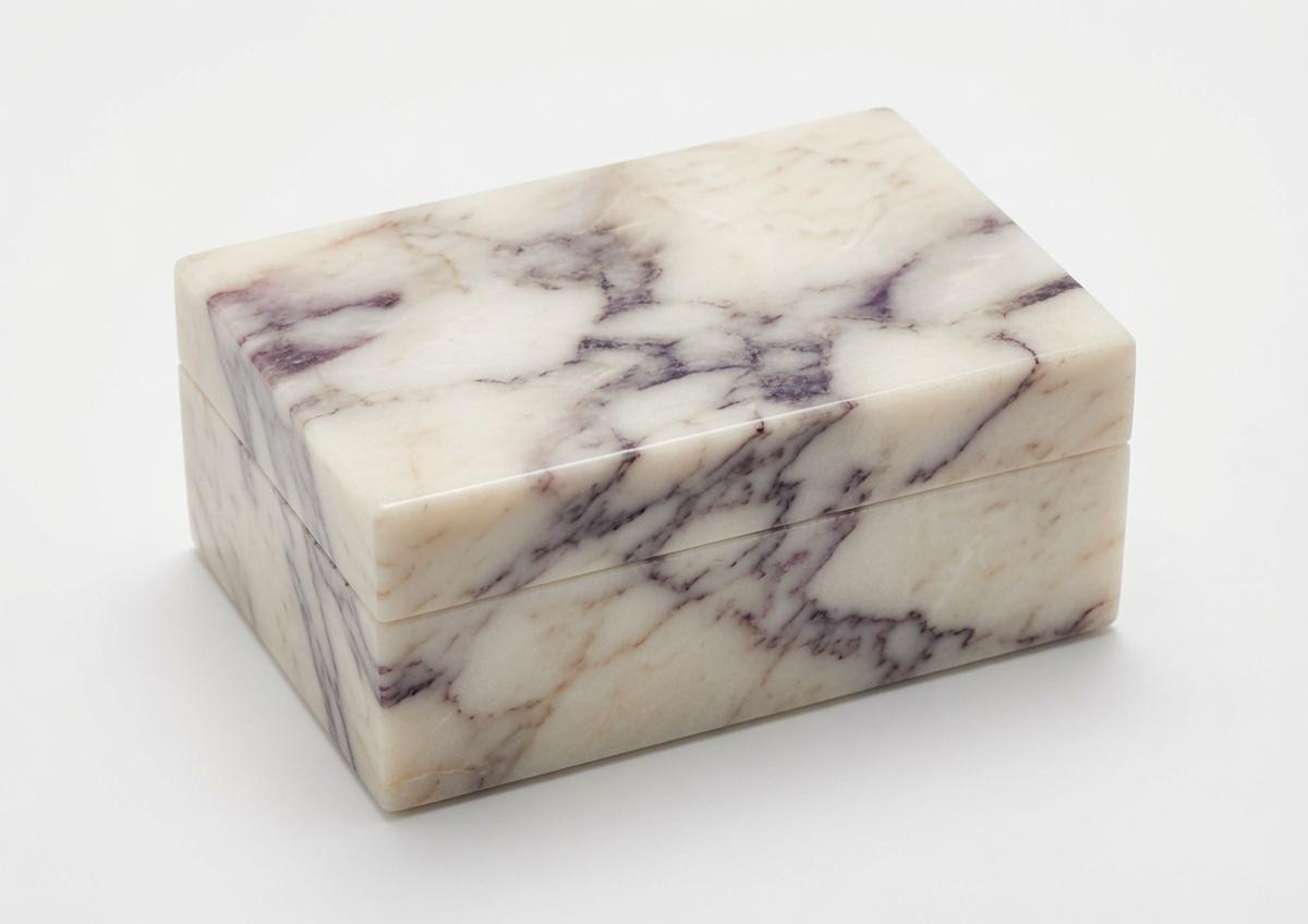Amaretto Viola Marble Double Ring Box, Elegant Keepsake perfect to hold 2 rings and treasure forever