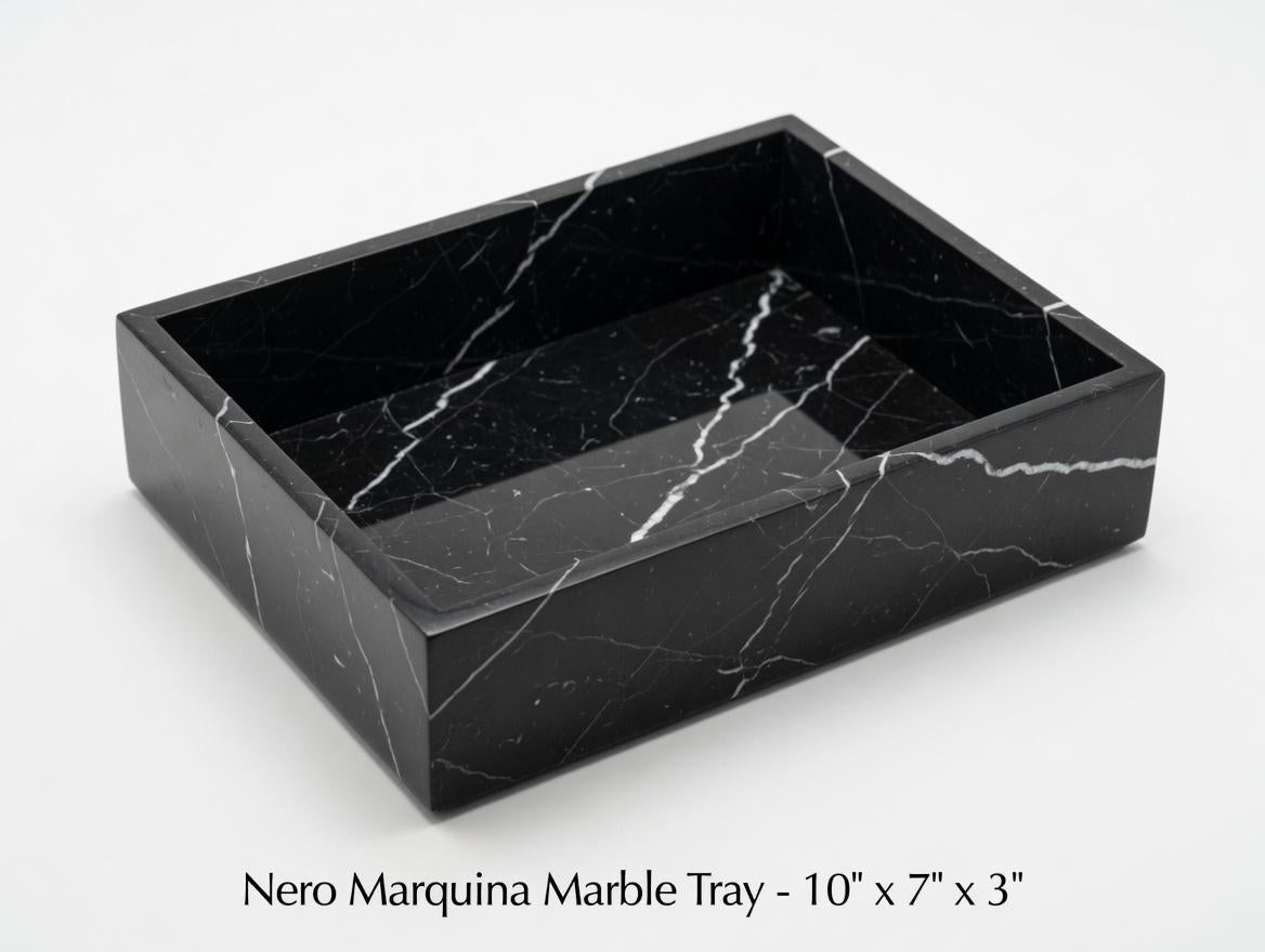 Handmade Marble Tray Available in a variety of stone types and colors Elegant storage catch-all 10"×7" height 3" Free Shipping