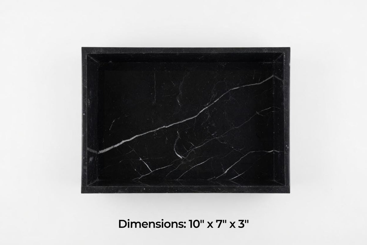 Handmade Marble Tray Available in a variety of stone types and colors Elegant storage catch-all 10"×7" height 3" Free Shipping